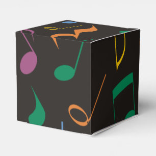 Colorful Music Notes Favor Boxes