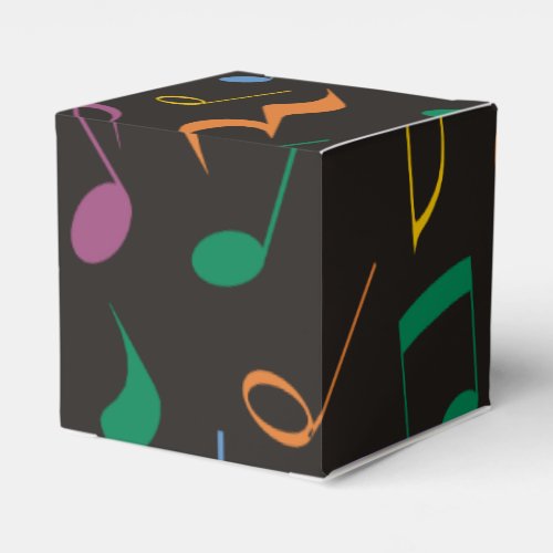 Colorful Music Notes Favor Boxes