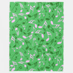 Colorful Music Notes Fleece Blanket