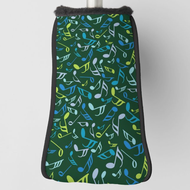 Colorful Music Notes  Golf Head Cover (Rotate 90)