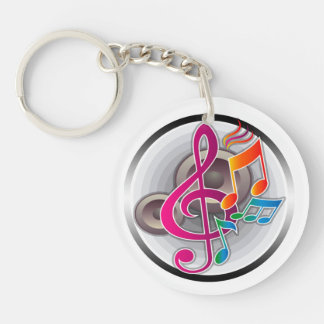 Colorful Music Notes Keychain