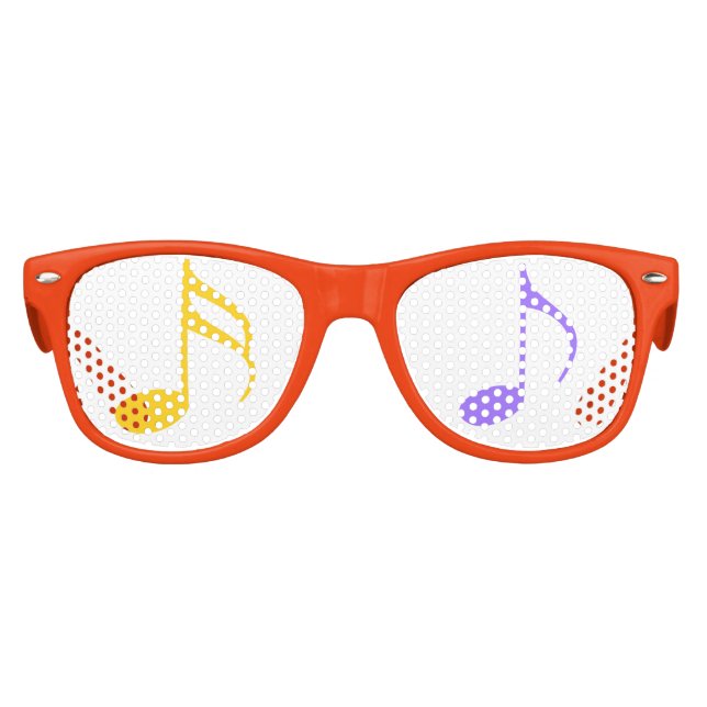 Colorful Music Notes Kids Sunglasses (Front)