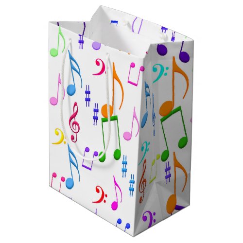 Colorful Music Notes  Medium Gift Bag