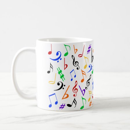 Colorful Music Notes Mug