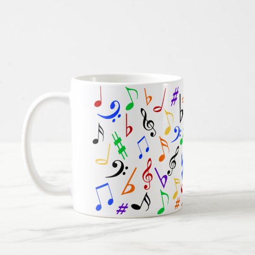 Colorful Music Notes Mug
