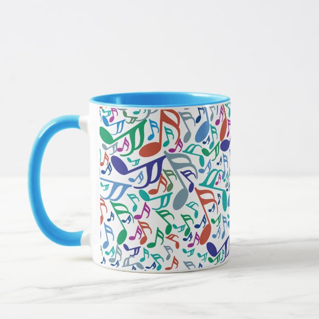 Colorful Music Notes Mug (Left)