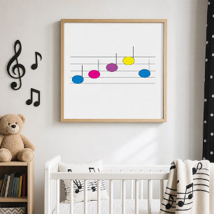Colorful Music Notes Music Lover Poster