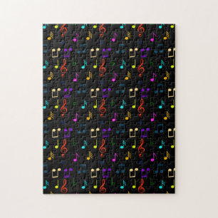 Colorful Music Notes Musician Musical Note Art Jigsaw Puzzle