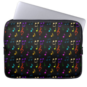Colorful Music Notes Musician Musical Note Art Laptop Sleeve