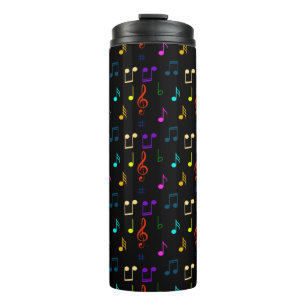 Colorful Music Notes Musician Musical Note Art Thermal Tumbler