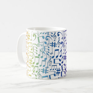Colorful Music Notes Musicians Music Lovers Coffee Mug