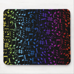 Colorful Music Notes Musicians Music Lovers Mouse Pad