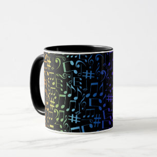 Colorful Music Notes Musicians Music Lovers Mug