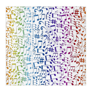 Colorful Music Notes Musicians Music Lovers Triptych