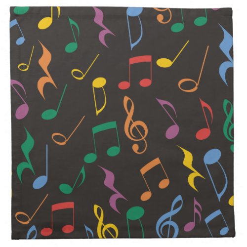 Colorful Music Notes Napkin