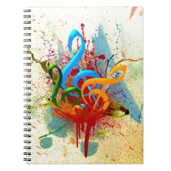 Colorful Music Notes Notebook by iroccamaro9 at Zazzle