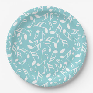 Colorful Music Notes Paper Plates