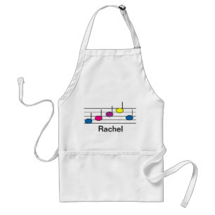 Colorful Music Notes Pattern  Adult Apron