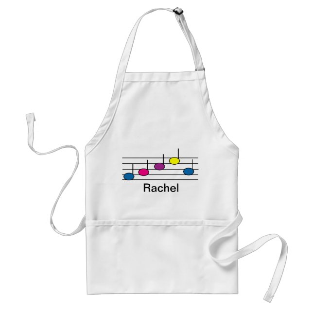 Colorful Music Notes Pattern  Adult Apron (Front)