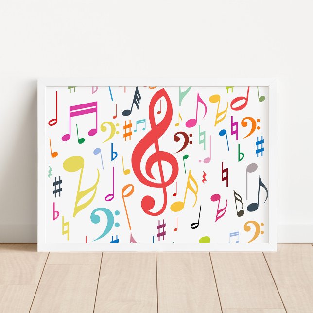 Colorful Music Notes Poster (Creator Uploaded)