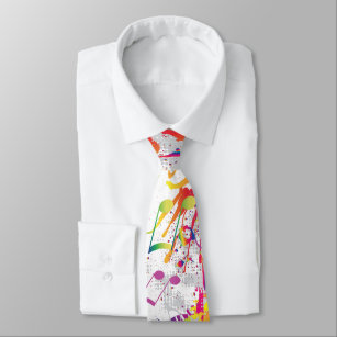 Colorful Music Notes Tie