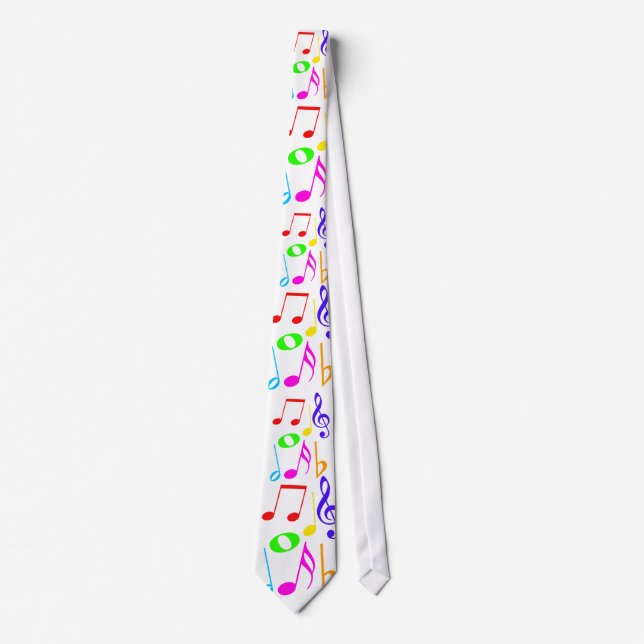 Colorful Music Notes Tie (Front)