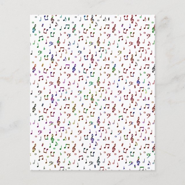 Colorful music origami paper (Front)