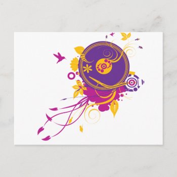 Colorful Music Postcard by brev87 at Zazzle