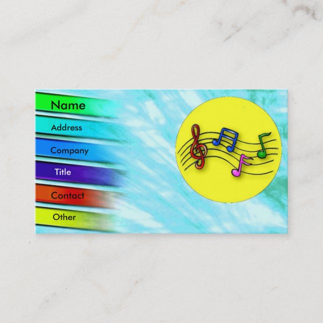 Colorful Music Profile Card (Front)