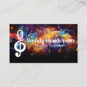 Colorful Music   Sound Logo Business Card