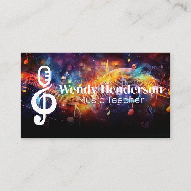 Colorful Music | Sound Logo Business Card (Front)