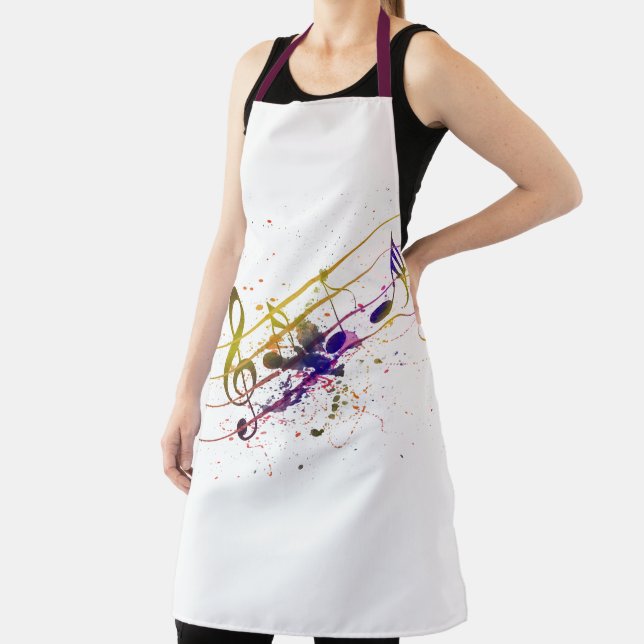 Colorful music splatter apron (Insitu)
