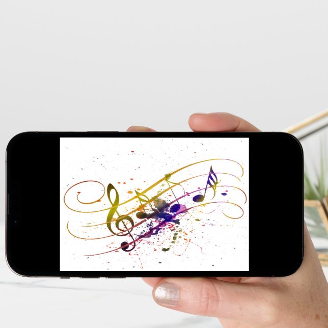 Colorful music splatter card (Front Digital)