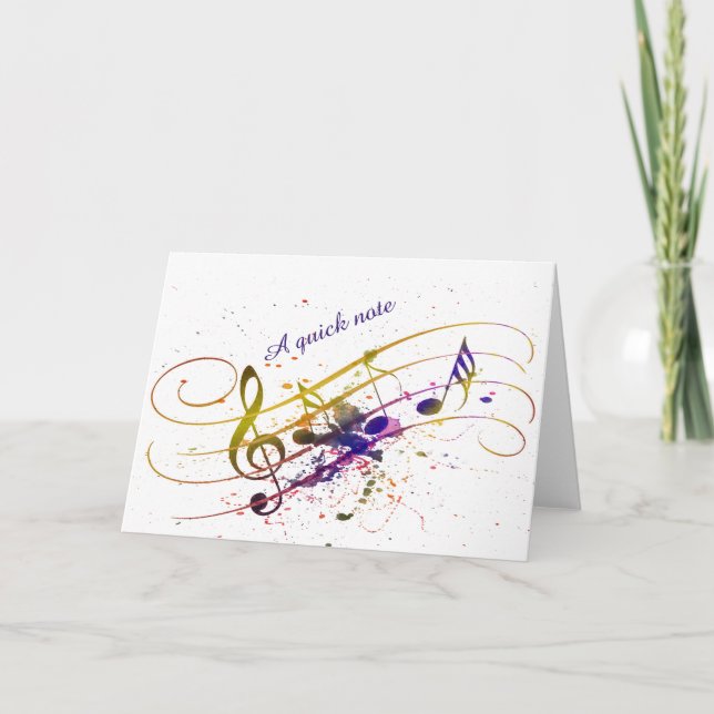 Colorful music splatter card (Front)