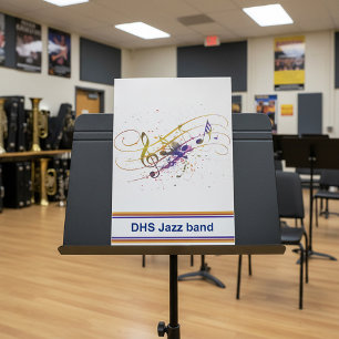 Colorful music splatter pocket folder