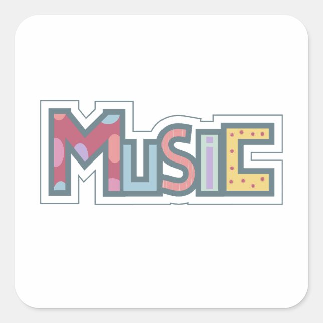 colorful music sticker (Front)