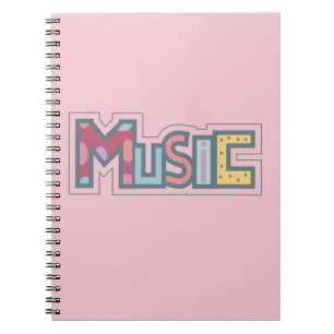 colorful music sticker notebook
