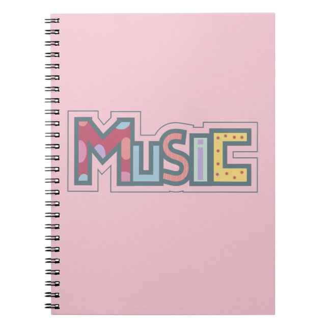 colorful music sticker notebook (Front)