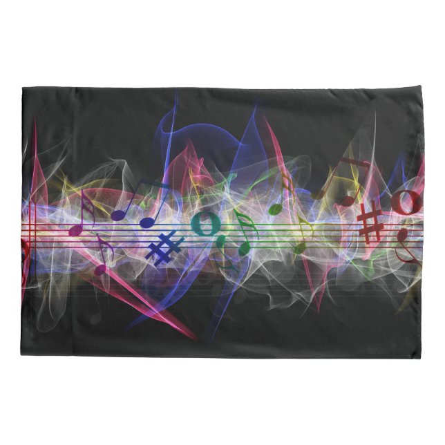 Colorful Music Style Pillowcase (Back)