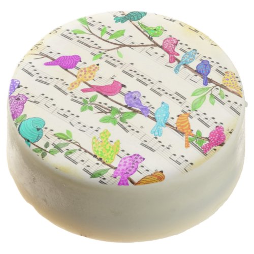 Colorful Musical Birds Chocolate Covered Oreo