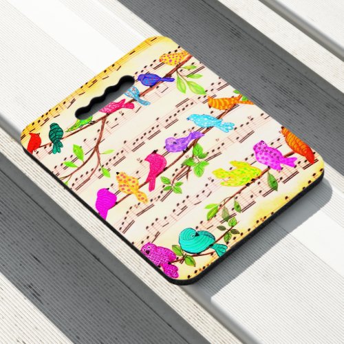 Colorful Musical Birds Seat Cushion Spring
