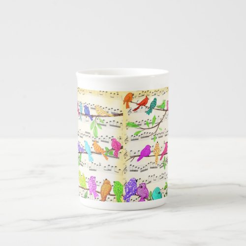 Colorful Musical Birds Spring Mug