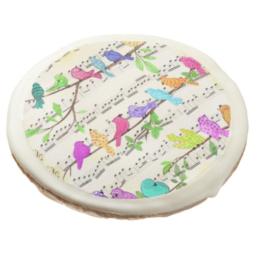 Colorful Musical Birds Sugar Cookie Spring