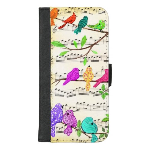 Colorful Musical Birds Symphony Spring iPhone 87 Plus Wallet Case