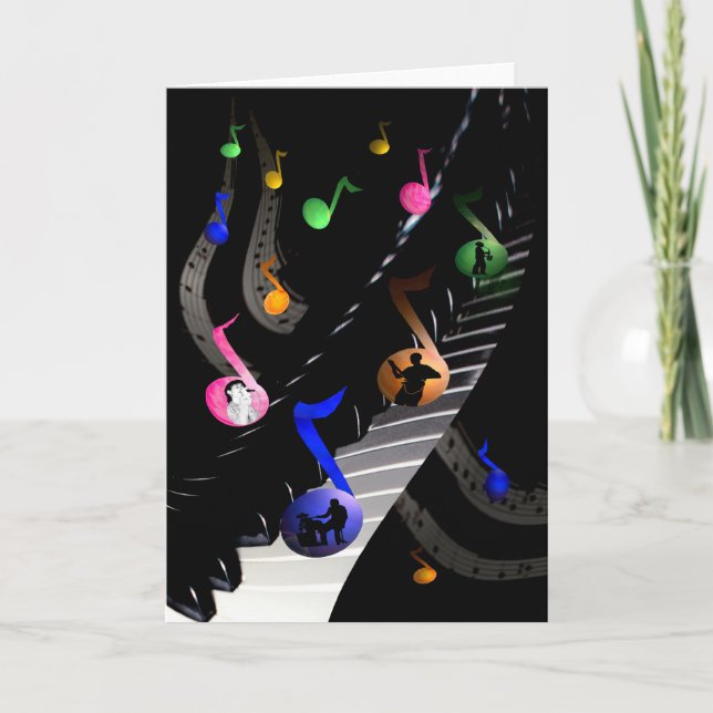 Colorful Musical Greeting Card (Front)
