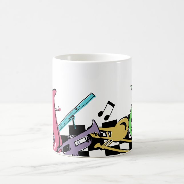 Colorful Musical Instruments Coffee Mug (Center)