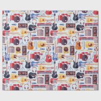 Colorful musical instruments pattern