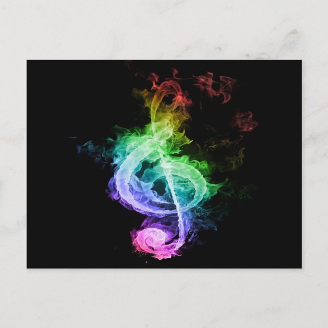 Colorful Musical Note Design Postcard (Front)