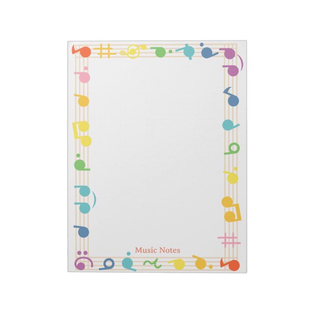 Colorful Musical Note Frame Cute Fun  (Rotated)