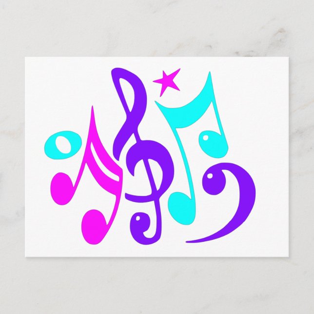Colorful Musical Notes (Front)